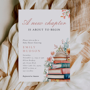 Invitation Un nouveau Baby shower floral