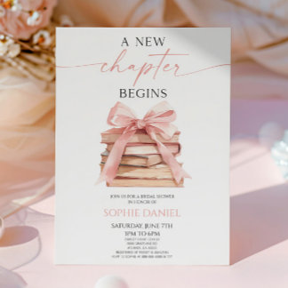 Invitation Un nouveau chapitre commence la Fête des mariées d