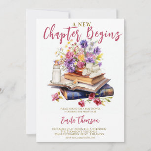Invitation Un nouveau chapitre commence le Baby shower