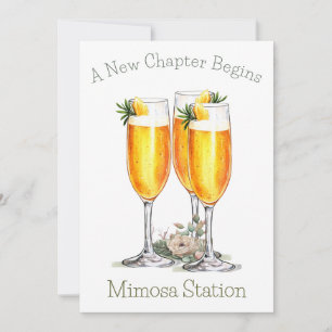Invitation Un nouveau chapitre commence le signe Mimosa