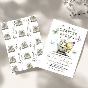 Invitation Un nouveau chapitre commence Shower de bébé sur le