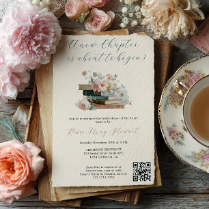 Invitation Un nouveau chapitre Floral Story Fête des mariées 