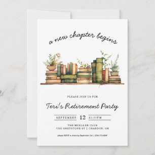 Invitation Un nouveau chapitre livre le parti de retraite