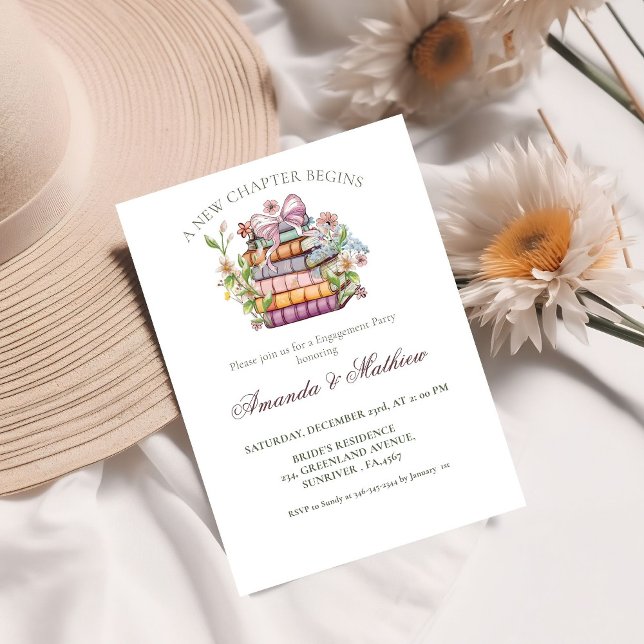 Invitation Un nouveau Fiançailles de livre de chapitre (Créateur téléchargé)
