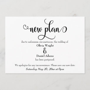 Invitation Un nouveau plan en effervescence Reporté Faire-par