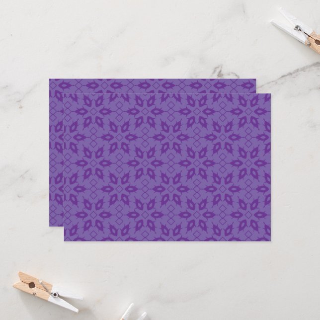 Invitation Un papier d'emballage blanc avec un motif extensib (Devant/Arrière en situation)