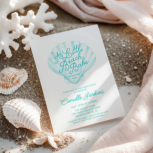 Invitation Un petit Baby shower Bleu Bébé