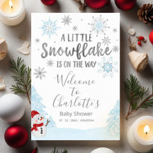 Un petit Baby shower bleu flocon
