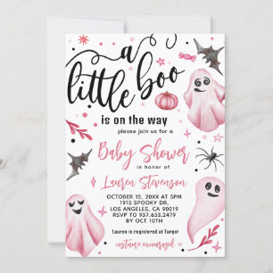 Invitation Un petit Baby shower Boo Halloween