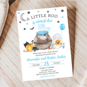 Invitation Un petit Baby shower Boo Halloween