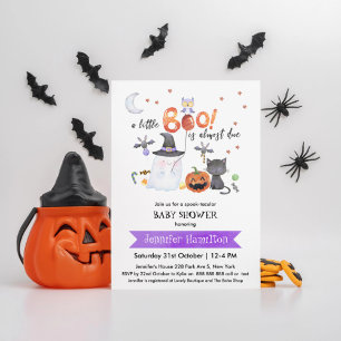 Invitation Un petit Baby shower Boo Halloween