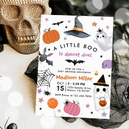 Invitation Un petit Baby shower Boo Halloween