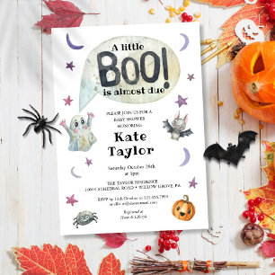 Invitation Un petit Baby shower Boo Halloween