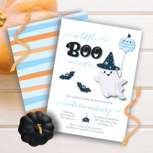 Invitation Un petit Baby shower Boo Halloween Boy