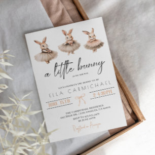Invitation Un Petit Baby shower Bunny