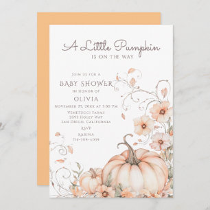 Invitation Un Petit Baby shower Citrouille