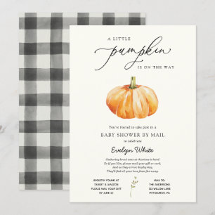 Invitation Un petit Baby shower Citrouille par la poste