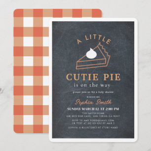 Invitation Un Petit Baby shower Cutie Pie Thanksgiving