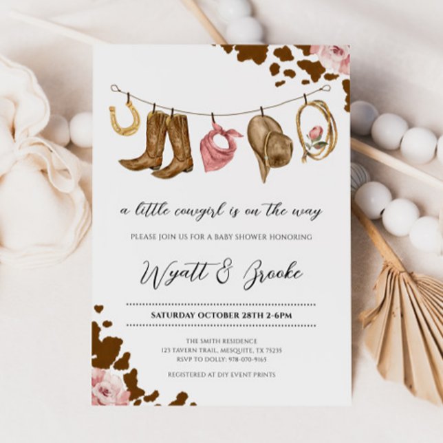 Invitation Un petit Baby shower de fille (Créateur téléchargé)