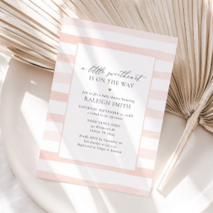 Invitation Un petit Baby shower de filles Valentines amoureus