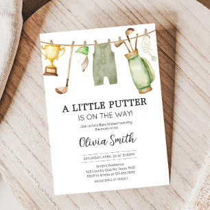 Invitation Un Petit Baby shower De Golf De Putter