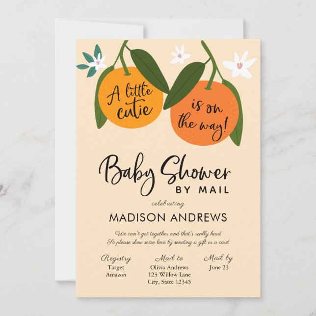 Invitation Un petit Baby shower de la victime par courrier (Devant)