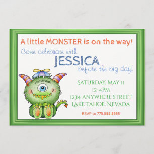 Invitation Un petit Baby shower de Monster
