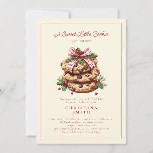 Invitation Un petit Baby shower de Noël sucré