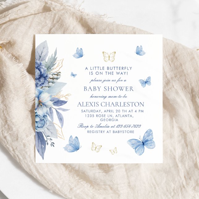 Invitation Un petit Baby shower de papillon (Créateur téléchargé)