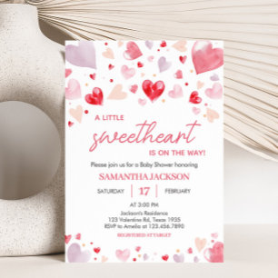 Invitation Un petit Baby shower de Saint-Valentin