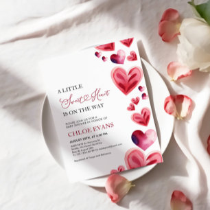 Invitation Un petit Baby shower de Saint-Valentin