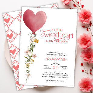 Invitation Un petit Baby shower de Saint-Valentin