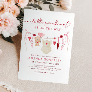 Invitation Un petit Baby shower de Saint Valentin