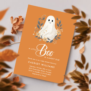 Invitation Un petit Baby shower d'Halloween Boho Ghost Boho
