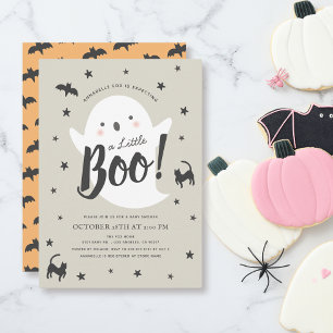 Invitation Un petit Baby shower d'Halloween fantôme
