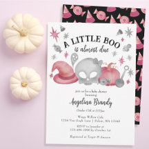 Un petit Baby shower d'Halloween rose et gris