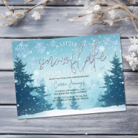 Un petit Baby shower d'hiver de flocon de neige