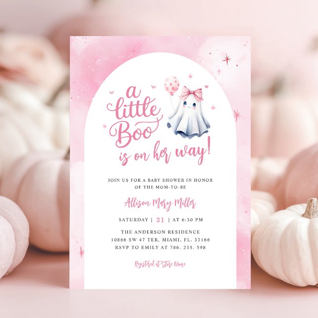 Invitation Un petit Baby shower fantôme d'Halloween Boo (Créateur téléchargé)