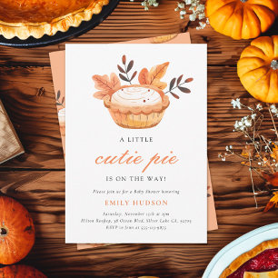 Invitation Un Petit Baby shower Floral De La Chute De Pie Cut