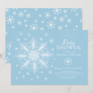Invitation Un petit Baby shower hivernal de faucon
