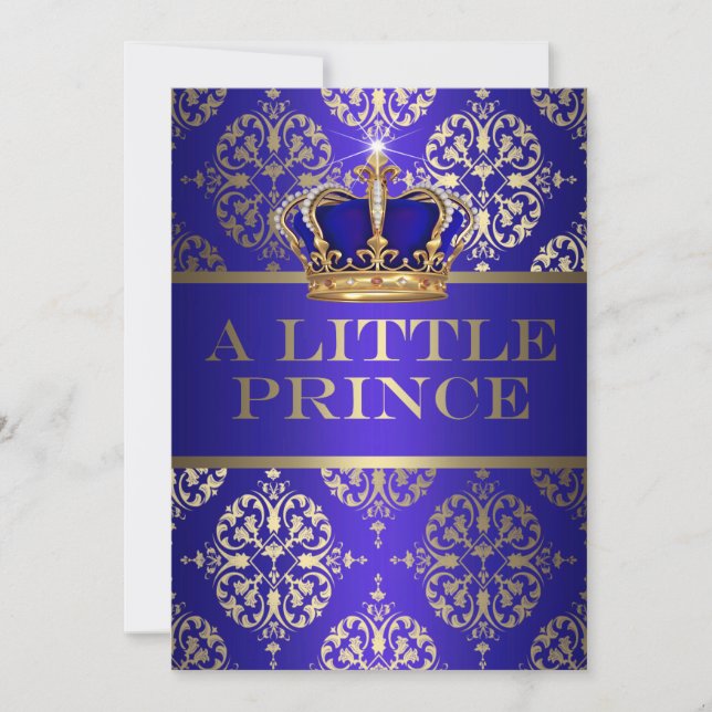 Invitation Un petit Baby shower Prince (Devant)