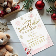 Un petit Baby shower rose flocon
