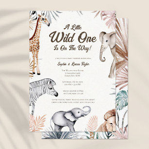 Invitation Un petit Baby shower sauvage d'Afrique Safari