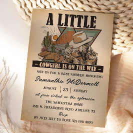 Invitation Un petit Baby shower Western Girl