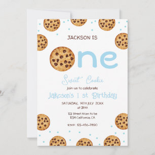 Invitation Un petit biscuit doux premier anniversaire