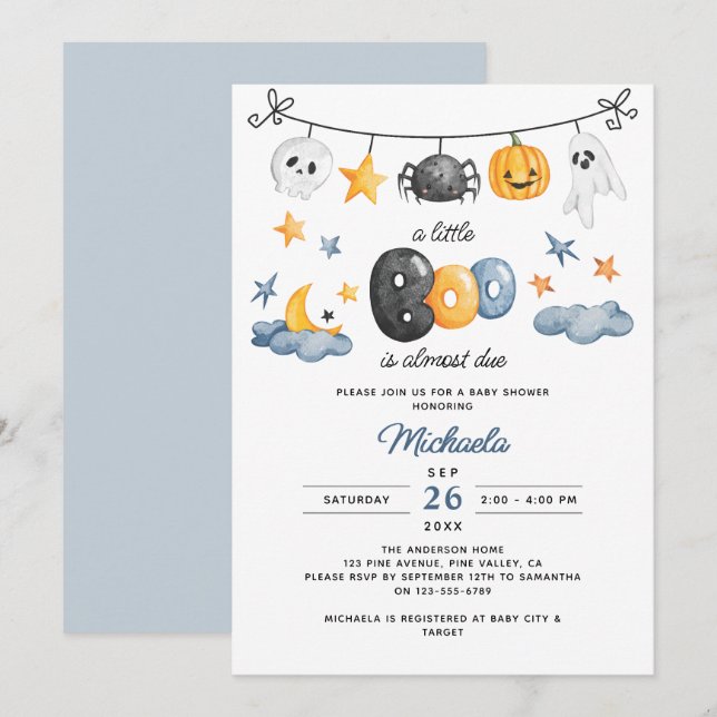 Invitation Un Petit Bois Est Presque À Cause Du Baby shower D (Devant / Derrière)
