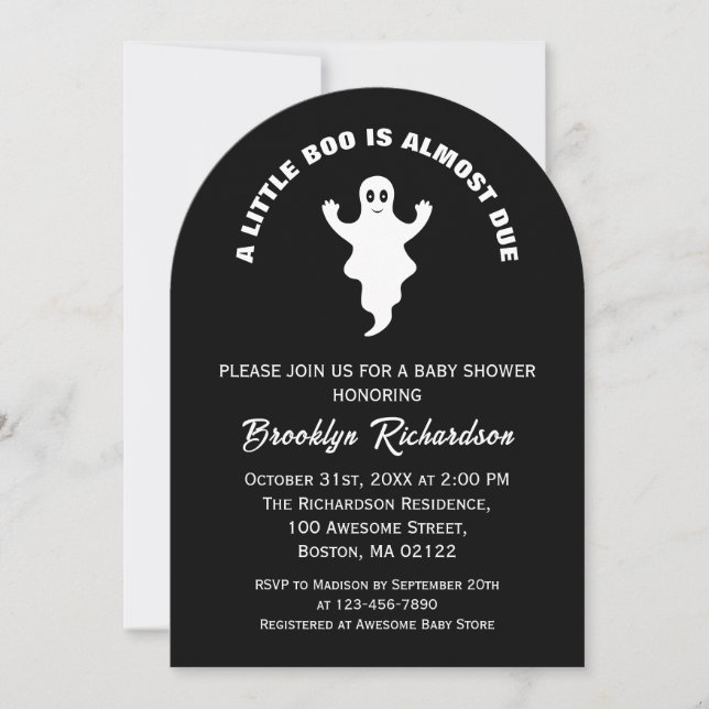 Invitation Un Petit Bois Est Presque À Cause Du Baby shower D (Devant)