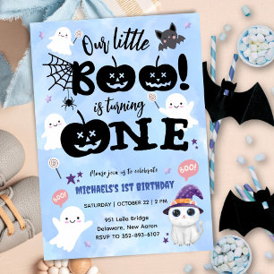 Invitation Un Petit Boo En Tourne Un   Halloween 1er annivers