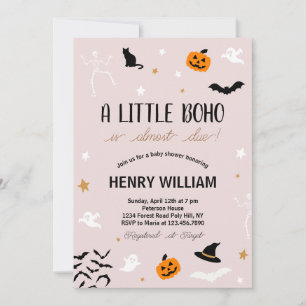 Invitation Un Petit Boo Est Presque Attendu ! Baby shower éff