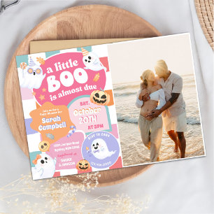 Invitation Un petit Boo Halloween Baby shower Super